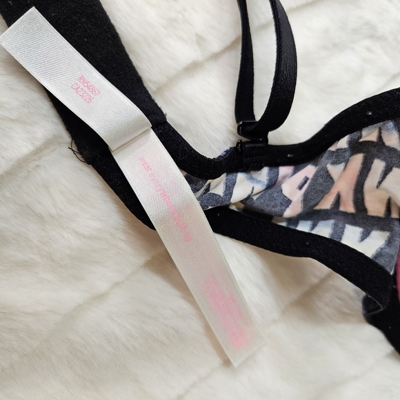 VS PINK Tie Dye Logo Wear Everywhere Push-Up Bra, size 32C - Picture 5 of 8